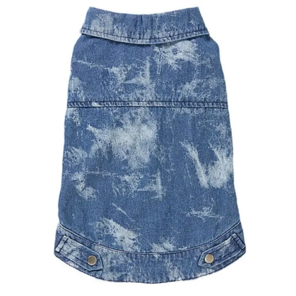 Top Paw Brand Dog Denim Jacket Short Sleeve